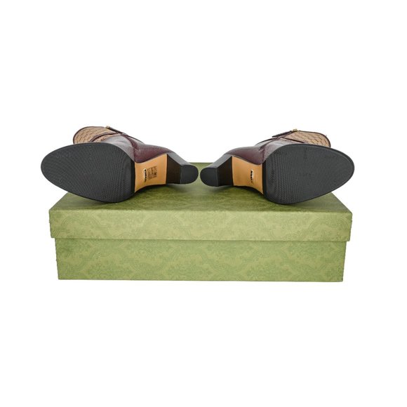 Gucci Women's Leather & Mini GG Canvas Ankle Boots - Picture 8 of 15